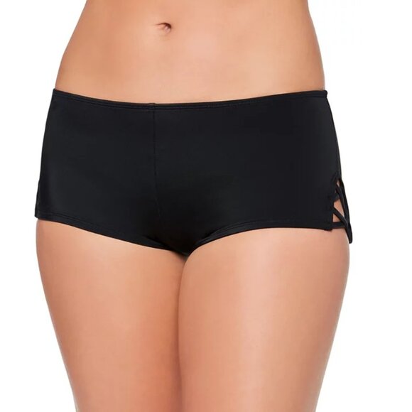 Salt + Cove Juniors' Strappy-Side Swim Boyshorts - Size: XL - NWT - Picture 2 of 11